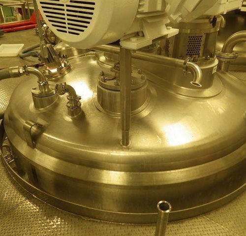 3,000 Gallon DCI 316 S/S Vertical Jacketed Twin Agitated Reactor