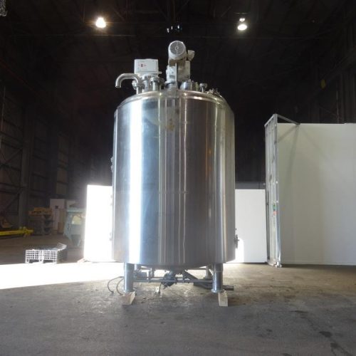 3,000 Gallon DCI 316 S/S Vertical Jacketed Twin Agitated Reactor