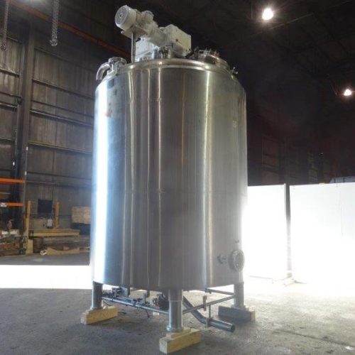 3,000 Gallon DCI 316 S/S Vertical Jacketed Twin Agitated Reactor
