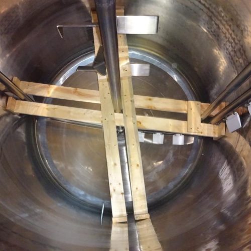 4,000 Gallon DCI 316 S/S Vertical Jacketed Twin Agitated Reactor