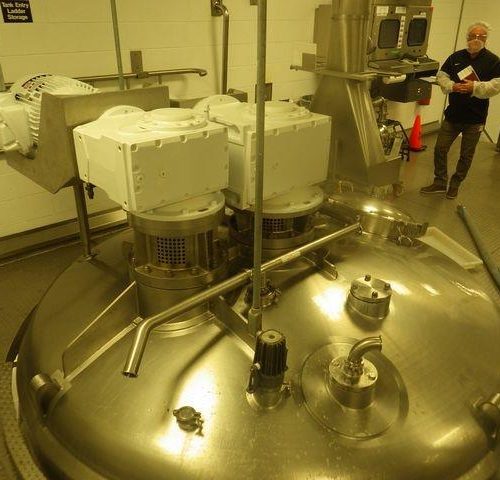 4,000 Gallon DCI 316 S/S Vertical Jacketed Twin Agitated Reactor