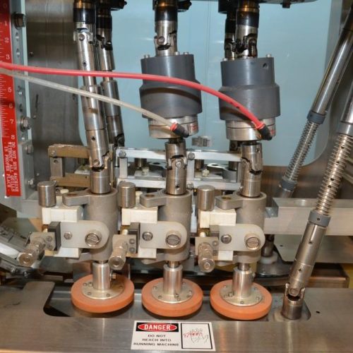 Pack West Model Auto120 (6) Quill 200 CPM Inline Spindle Capper