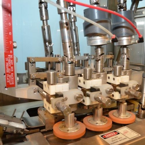 Pack West Model Auto120 (6) Quill 200 CPM Inline Spindle Capper