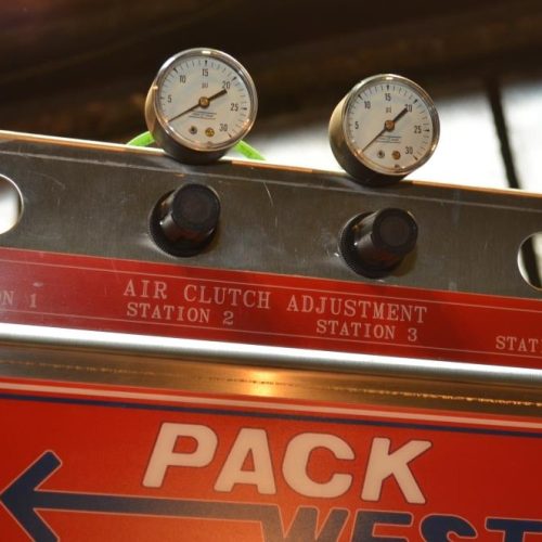 Pack West Model Auto120 (6) Quill 200 CPM Inline Spindle Capper