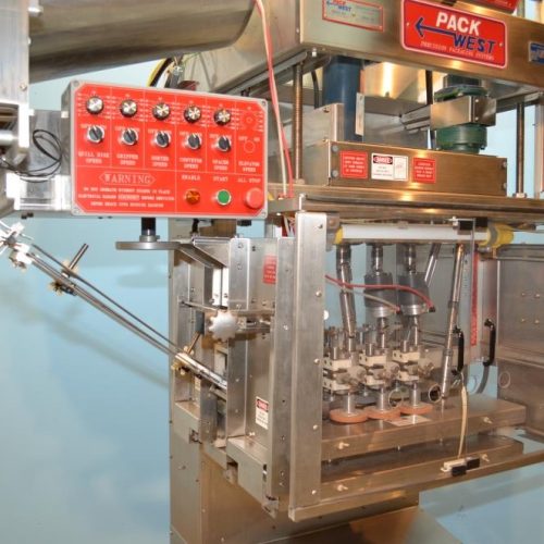 Pack West Model Auto120 (6) Quill 200 CPM Inline Spindle Capper