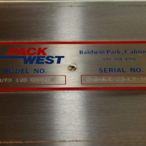 Pack West Model Auto120 (6) Quill 200 CPM Inline Spindle Capper