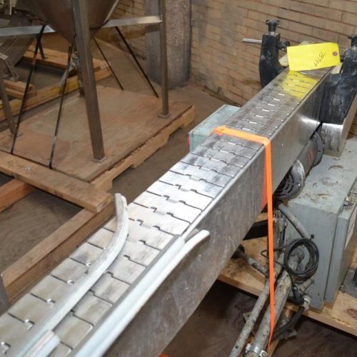 4 1/2 in W x 176 in L Powered Table Top Conveyor with S/S Chain