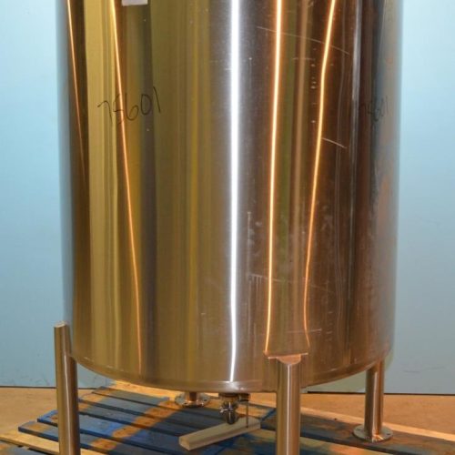 650 Gallon G and F Model TKD650G S/S Vertical Single Wall Dish Bottom Tank
