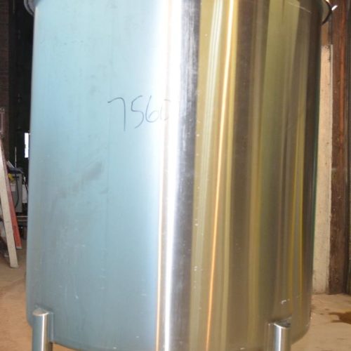 650 Gallon G and F Model TKD650G S/S Vertical Single Wall Dish Bottom Tank