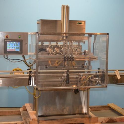 REB Model IVS (4) Head 6-12 Cycles Per Minute S/S Inline Piston Filler