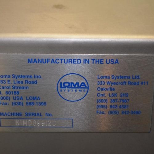 Loma Model IQ2 S/S 14 in W x 3 in H Aperture Metal Detector With Pneumatic Ram Reject