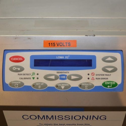 Loma Model IQ2 S/S 14 in W x 3 in H Aperture Metal Detector With Pneumatic Ram Reject