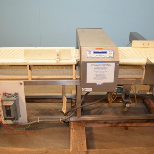 Loma Model IQ2 S/S 14 in W x 3 in H Aperture Metal Detector With Pneumatic Ram Reject