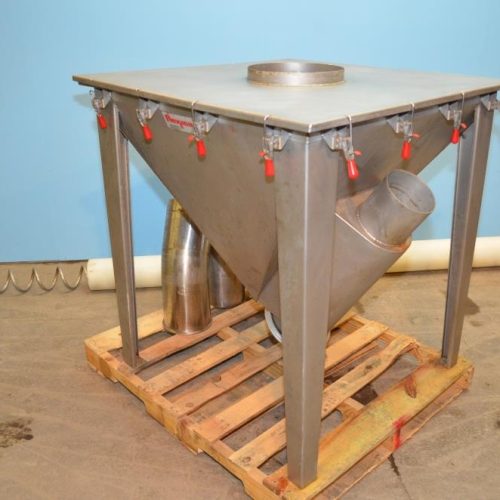 Flexicon 6 in Dia S/S Flexible Screw Conveyor hopper with Discharge Diverter option