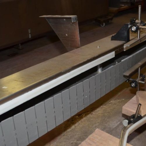 4 1/2 in W x 185 in L Powered Delrin Table Top Chain Conveyor