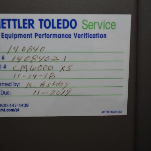 Mettler Toledo Model CM6000XS, 6,000 Gram Checkweigher