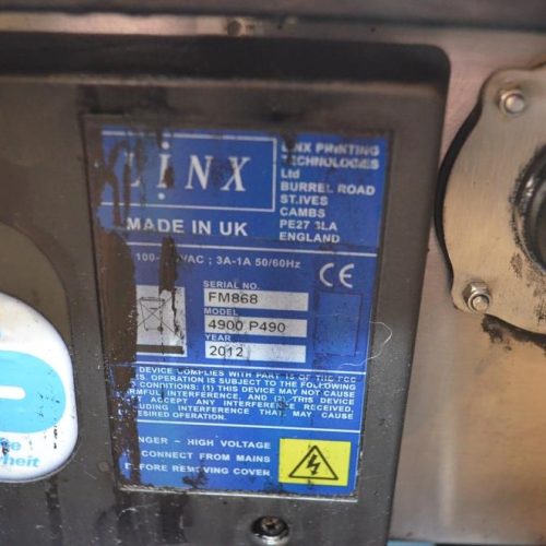 Linx Model 4900 S/S 2 Line Print IP55 Washdown Ink Jet Coder