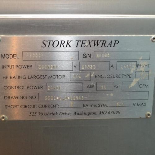 Texwrap Model 3322CR S/S L Bar Wrapper with Heat Shrink Tunnel