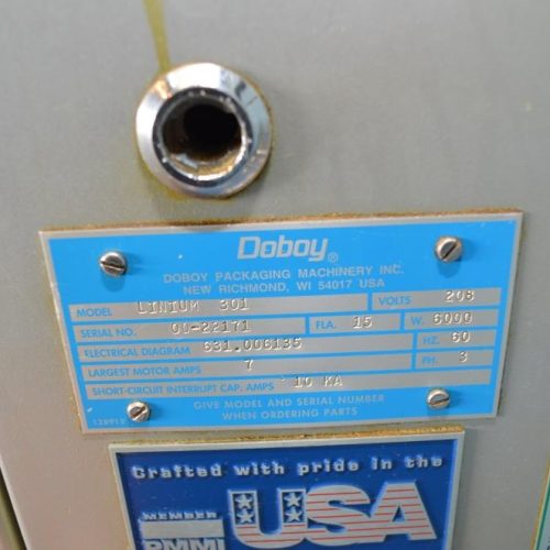 Doboy Model Linuium 301 350 PPM Horizontal Flow Wrapper