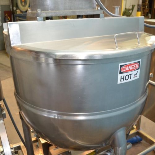 100 Gal Groen TA100SP S/S Dbl Motion Jacketed Kettle with Heater, PD Pump and Filter