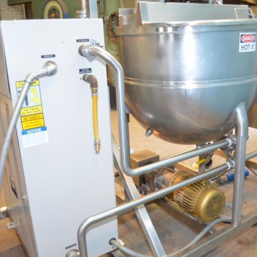 100 Gal Groen TA100SP S/S Dbl Motion Jacketed Kettle with Heater, PD Pump and Filter