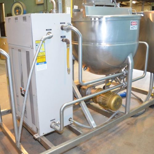 100 Gal Groen TA100SP S/S Dbl Motion Jacketed Kettle with Heater, PD Pump and Filter