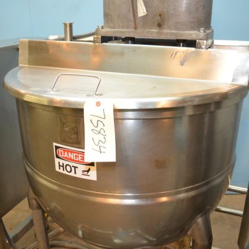 100 Gal Groen TA100SP S/S Dbl Motion Jacketed Kettle with Heater, PD Pump and Filter