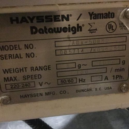Yamato Model ADW508MD (8) Head 100 PPM S/S Rotary Scale