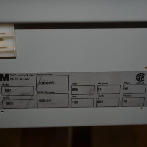 3M Model 800A 2 in W Adjustable 30 CPM Top and Bottom Case Sealer