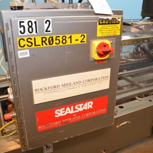 Rockford Midland Model FHM 20 CPM Top and Bottom Hot Melt Case Sealer