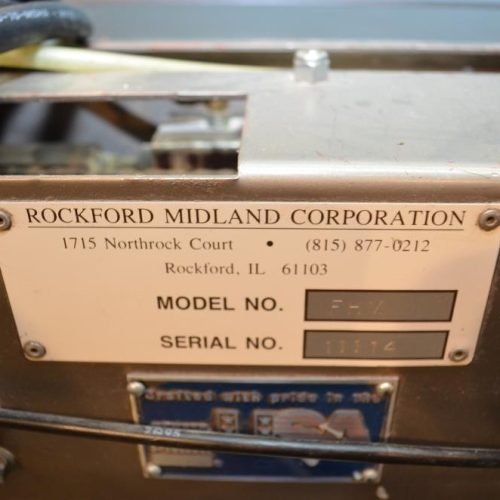 Rockford Midland Model FHM 20 CPM Top and Bottom Hot Melt Case Sealer