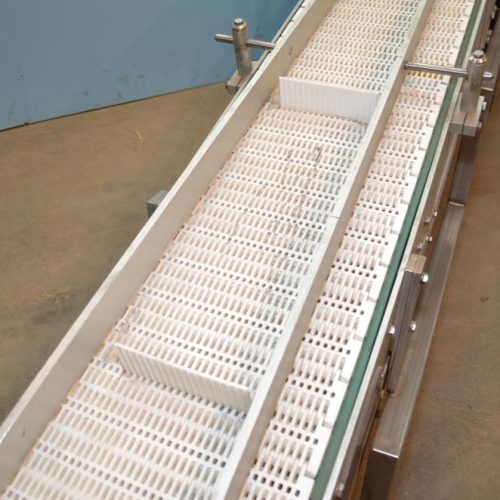 TMC 12 in W x 139 in L Plastic Interlocking Chain Incline Conveyor
