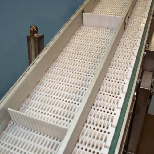 TMC 12 in W x 139 in L Plastic Interlocking Chain Incline Conveyor