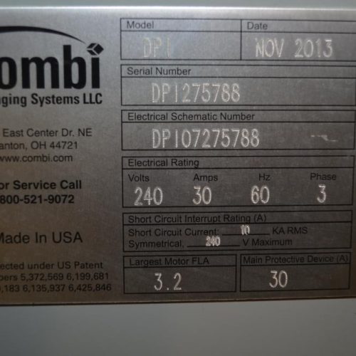 Combi Model DPI 28 CPM Stand Alone Drop Case Packer