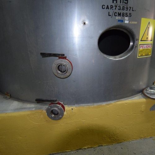 19,500 Gallons Capacity (Approx.) Vertical S/S Single Wall Tank