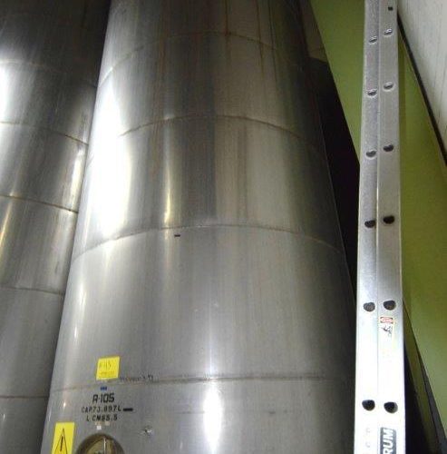 19,500 Gallons Capacity (Approx.) Vertical S/S Single Wall Tank