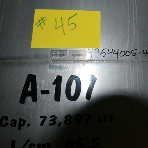 19,500 Gallons Capacity (Approx.) Vertical S/S Single Wall Tank