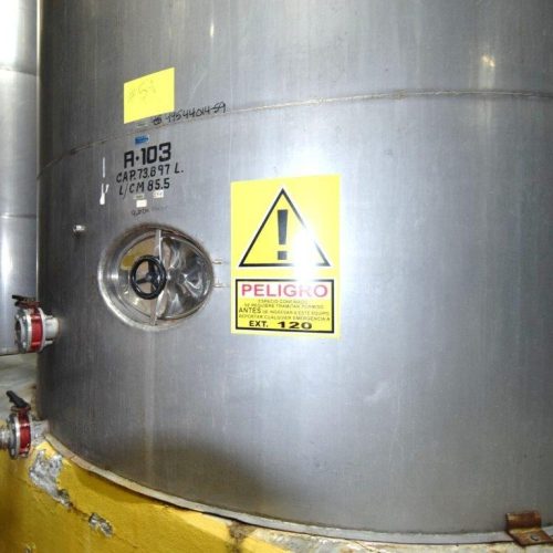 19,500 Gallons Capacity (Approx.) Vertical S/S Single Wall Tank