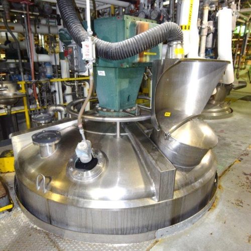 4,500 Gallon Cherry Burrell 316 S/S Vertical Jacketed Agitated Tank.