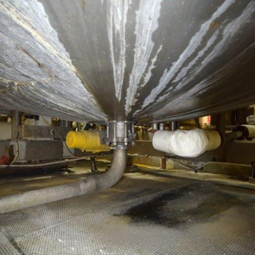 4,500 Gallon Cherry Burrell 316 S/S Vertical Jacketed Agitated Tank.