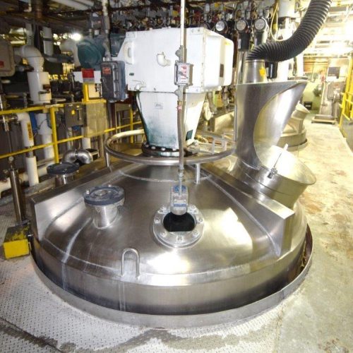 4,500 Gallon Cherry Burrell 316 S/S Vertical Jacketed Agitated Tank