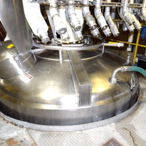 4,500 Gallon Cherry Burrell 316 S/S Vertical Jacketed Agitated Tank