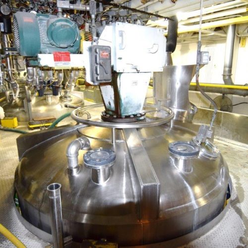 4,500 Gallon Cherry Burrell 316 S/S Vertical Jacketed Agitated Tank