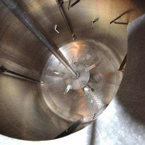 4,500 Gallon Cherry Burrell 316 S/S Vertical Jacketed Agitated Tank