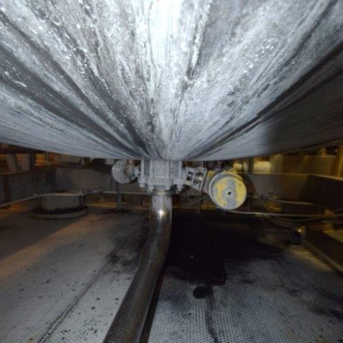 4,500 Gallon Cherry Burrell 316 S/S Vertical Jacketed Agitated Tank