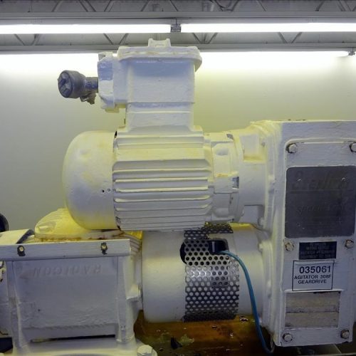 100 Gallon S/S Vertical Jacketed Sweep Scrape and High Shear Agitated Kettle