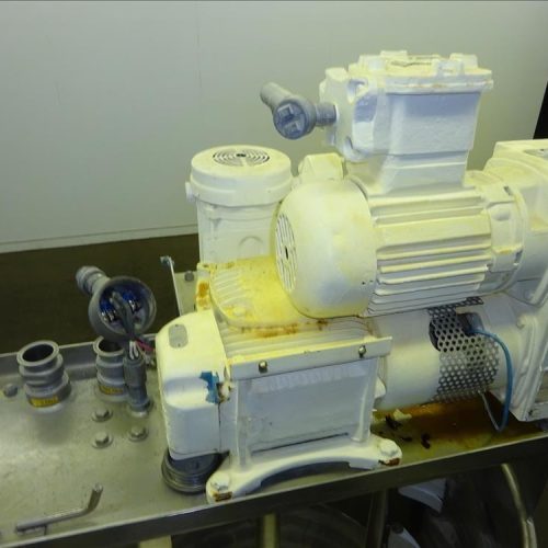 100 Gallon S/S Vertical Jacketed Sweep Scrape and High Shear Agitated Kettle