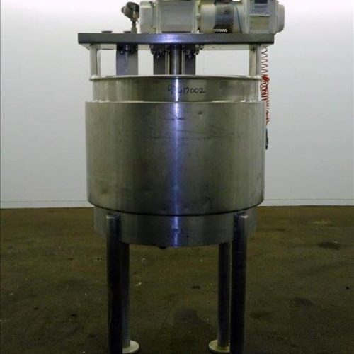 100 Gallon S/S Vertical Jacketed Sweep Scrape and High Shear Agitated Kettle
