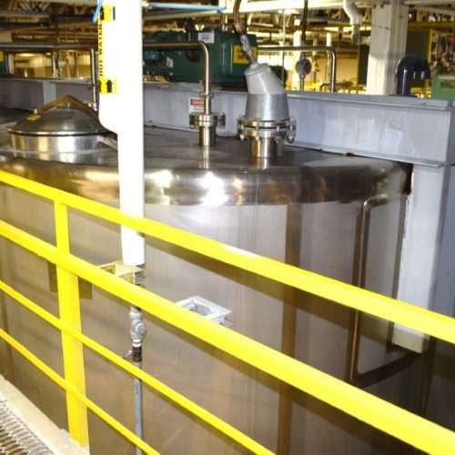 8,000 Gallon Northland Vertical 316L S/S Single Wall Agitated Tank