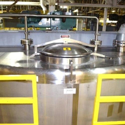 8,000 Gallon Northland Vertical 316L S/S Single Wall Agitated Tank